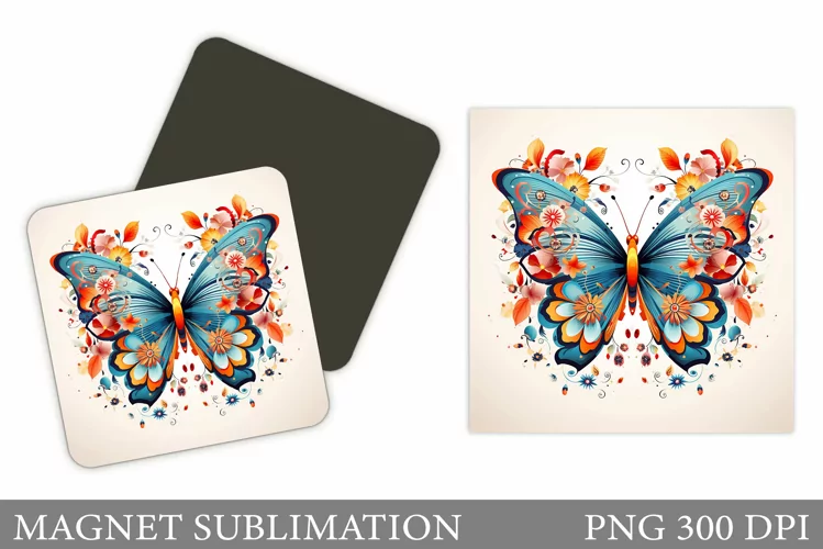 Butterfly Magnet Sublimation. Butterfly Magnet Template