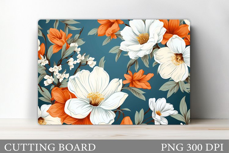 Flowers Cutting Board. Kitchen Cutting Board Sublimation