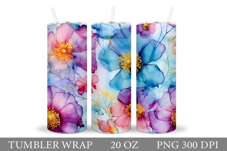 Flowers Tumbler Design. Flowers Tumbler Sublimation