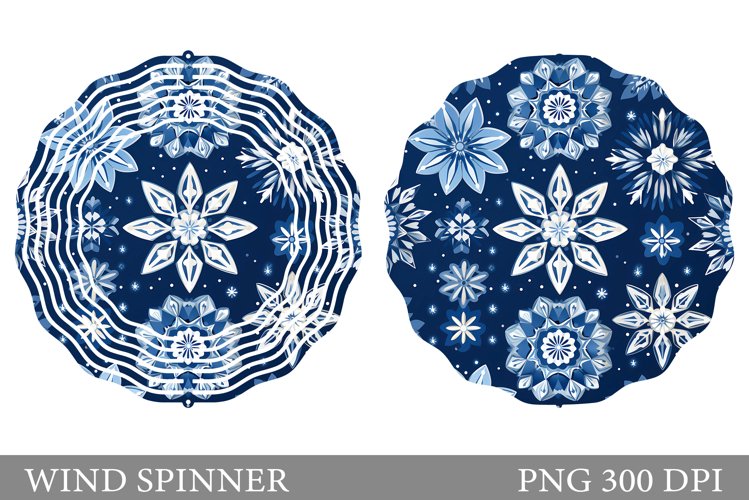 Snowflakes Wind Spinner. Snowflakes Wind Spinner Design example image 1