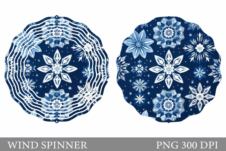 Snowflakes Wind Spinner. Snowflakes Wind Spinner Design