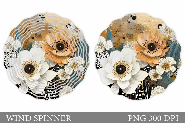 Flowers Wind Spinner Design. Flowers Spinner Sublimation