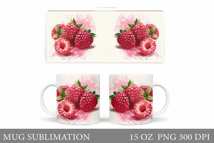 Raspberries Mug. Berry Mug. Summer Mug Design