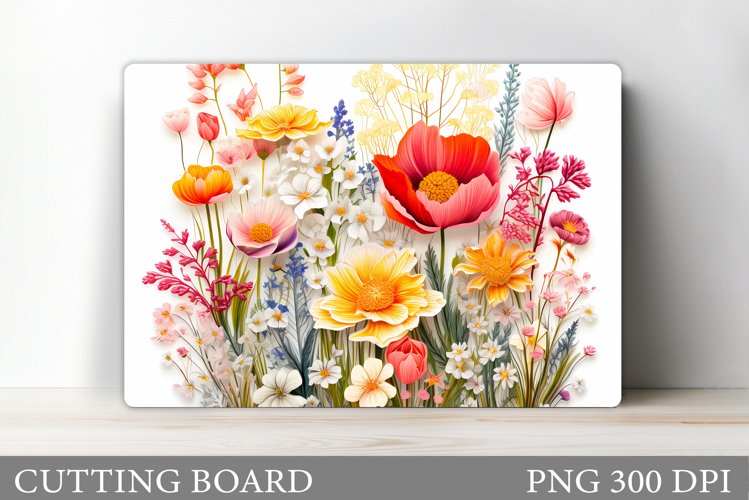 Wildflowers Cutting Board. Kitchen Cutting Board Design