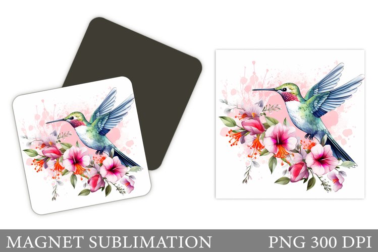 Hummingbird Magnet Design. Bird Magnet Sublimation example image 1