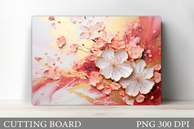 Flowers Cutting Board. Kitchen Cutting Board Sublimation example image 1