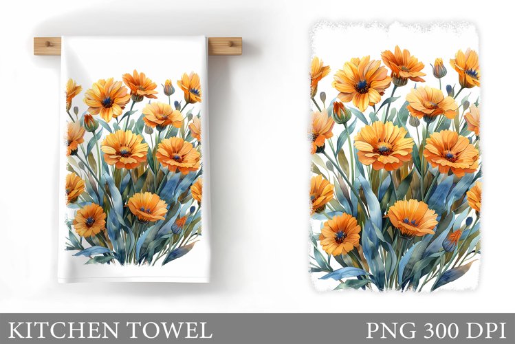 Flowers Kitchen Towel. Flowers Kitchen Towel Design