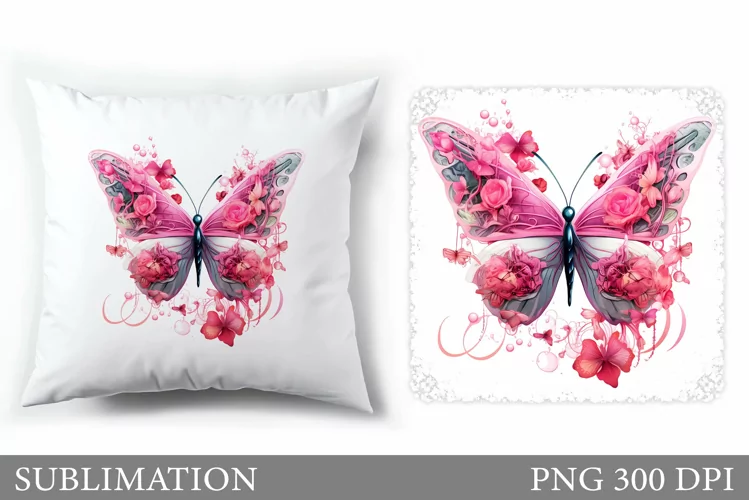 Butterfly Pillow Sublimation. Bitterfly Sublimation