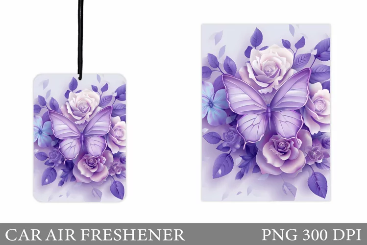 3D Butterfly Car Air Freshener. Flowers Car Air Freshener
