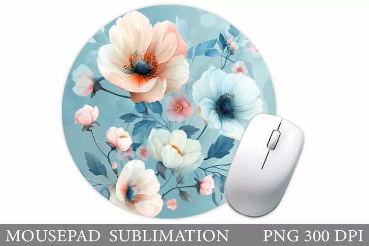 Flowers Mouse Pad Design. Flowers Mouse Pad Sublimation