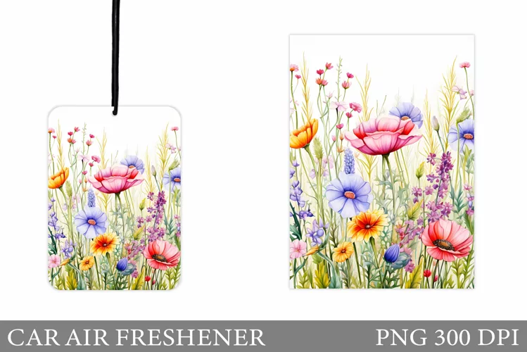 Wildflowers Car Air Freshener. Flowers Car Air Freshener