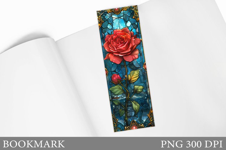 Roses Bookmark Design. Flowers Bookmark Sublimation example image 1
