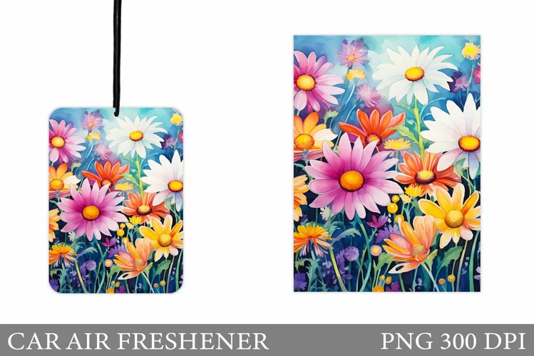 Daisy Flowers Car Air Freshener. Car Air Freshener Design
