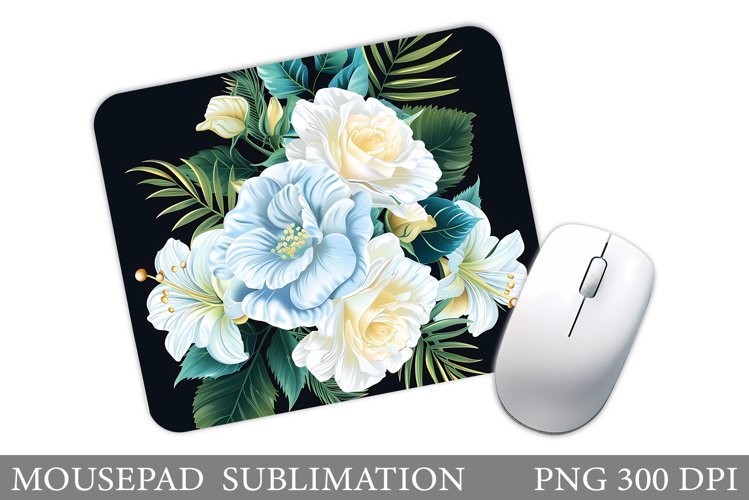 Flowers Mouse Pad Design. Flowers Mouse Pad Sublimation example image 1