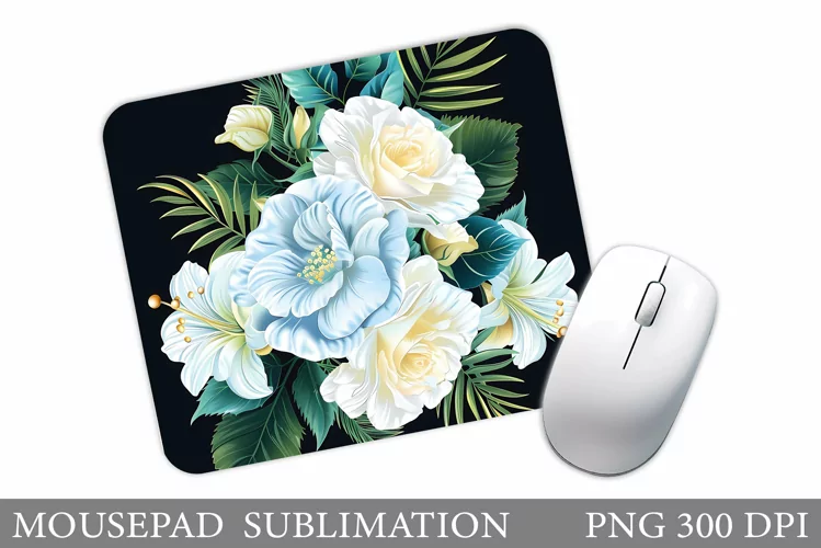 Flowers Mouse Pad Design. Flowers Mouse Pad Sublimation
