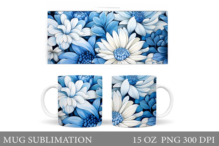 Flowers Mug Sublimation. Wildflowers Mug Design example image 1