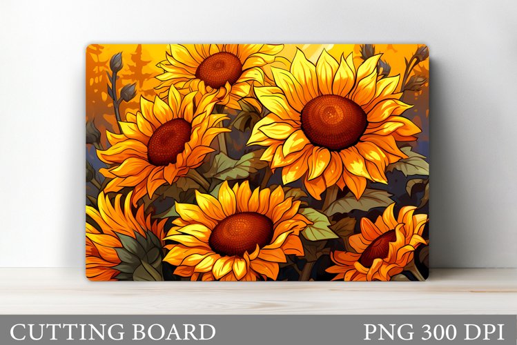 Sunflowers Cutting Board. Flowers Kitchen Cutting Board