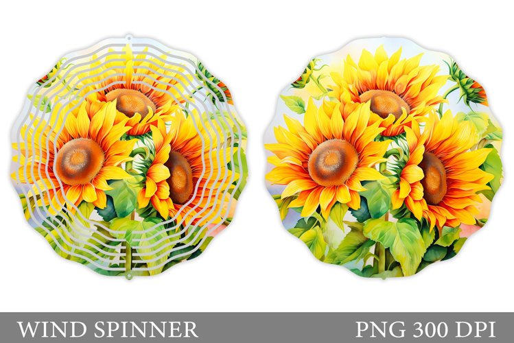 Sunflowers Wind Spinner. Flowers Wind Spinner Sublimation