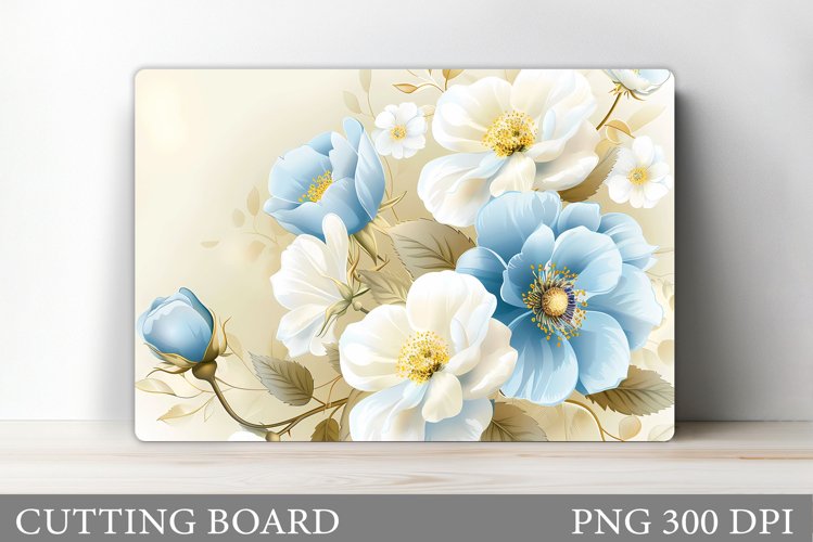 Flowers Cutting Board Design. Cutting Board Sublimation example image 1