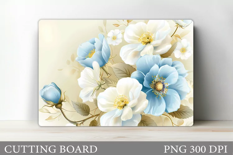 Flowers Cutting Board Design. Cutting Board Sublimation
