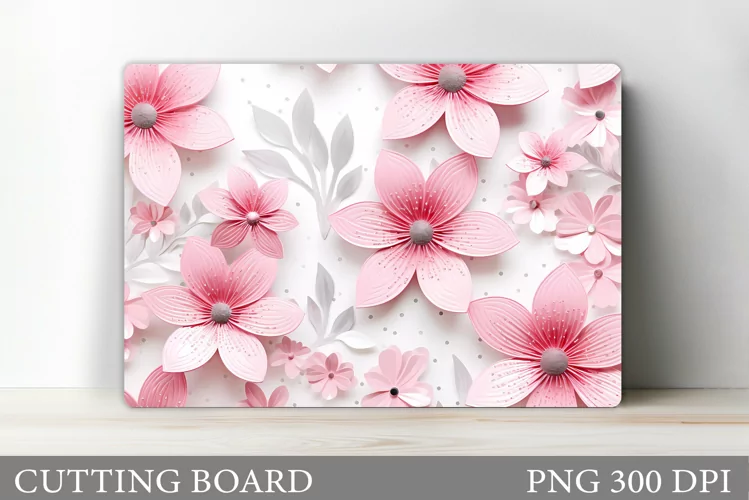 Flowers Cutting Board. Kitchen Cutting Board Sublimation