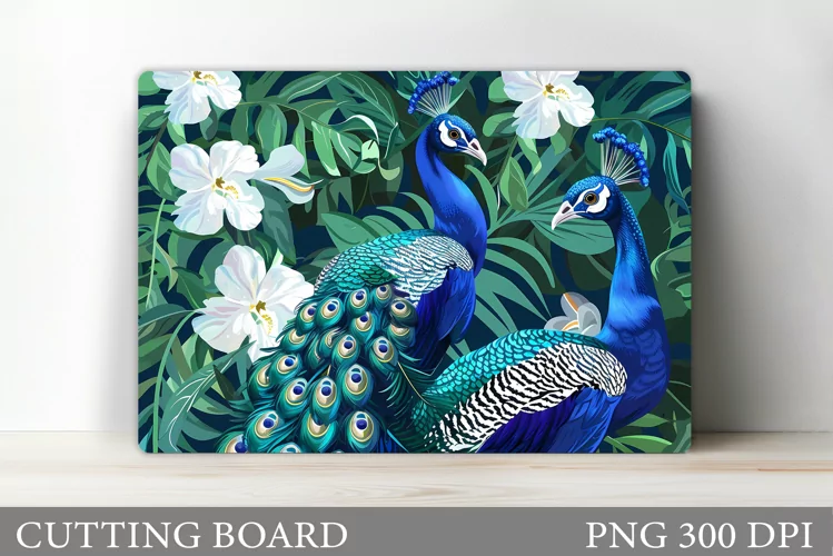 Peacock Cutting Board. Peacock Kitchen Cutting Board