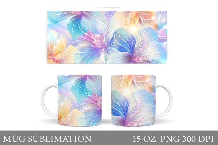Flowers Mug Design. Floral Mug Sublimation