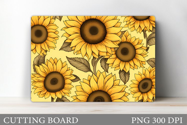 Sunflowers Cutting Board. Flowers Kitchen Cutting Board example image 1