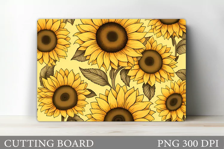 Sunflowers Cutting Board. Flowers Kitchen Cutting Board