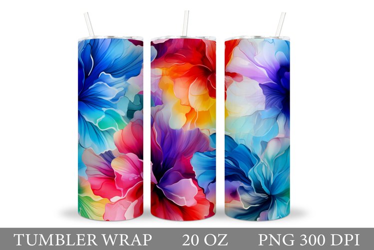 Flowers Tumbler Design. Flowers Tumbler Sublimation