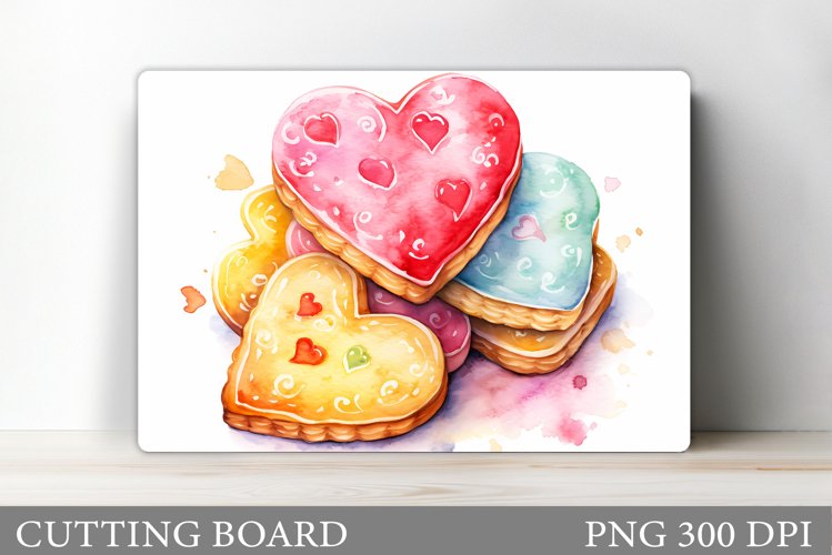 Cookies Cutting Board. Cookies Hearts Kitchen Cutting Board example image 1