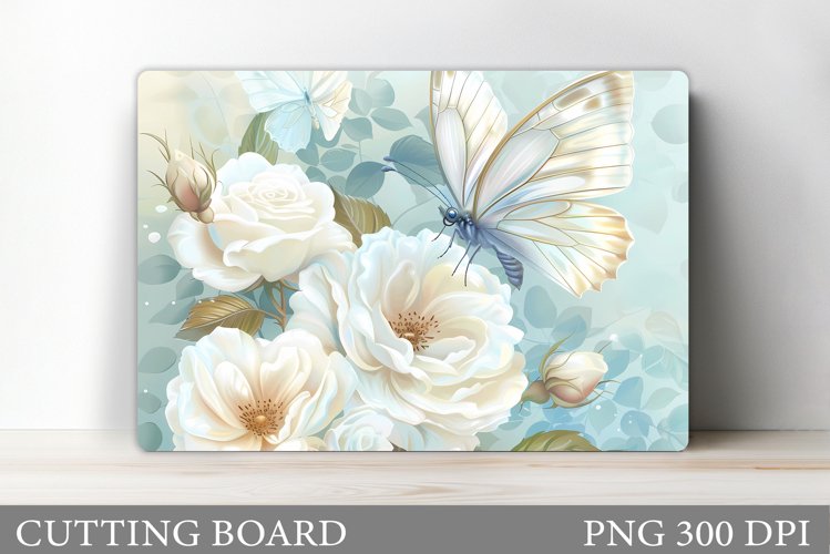 Butterfly Cutting Board. Flower Cutting Board Sublimation example image 1
