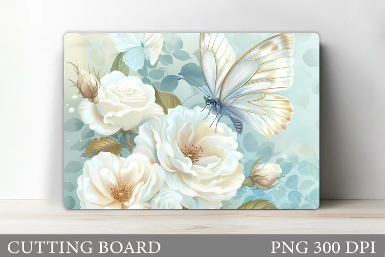 Butterfly Cutting Board. Flower Cutting Board Sublimation