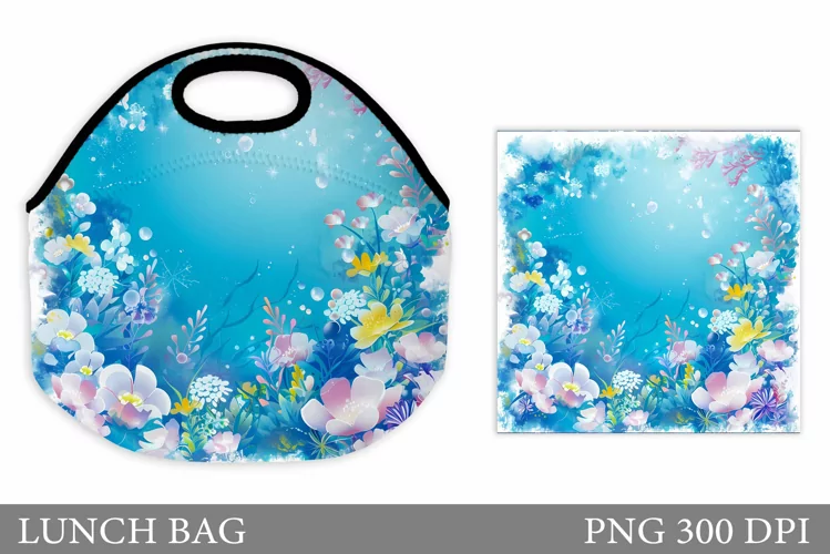 Flowers Lunch Bag. Flowers Lunch Bag Sublimation