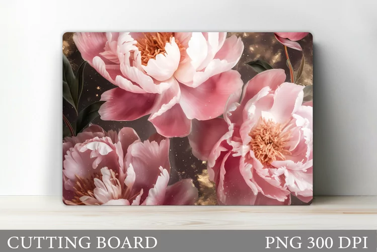 3D Flowers Cutting Board. Flowers Kitchen Cutting Board
