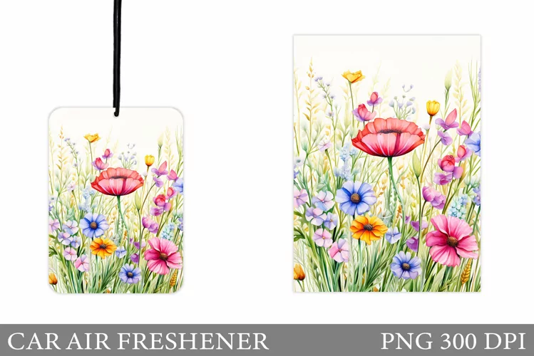 Flowers Car Air Freshener. Wildflowers Car Air Freshener