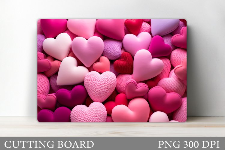 Hearts Cutting Board. Hearts Cutting Board Sublimation example image 1