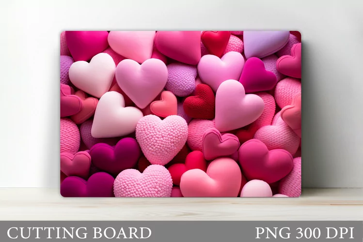 Hearts Cutting Board. Hearts Cutting Board Sublimation