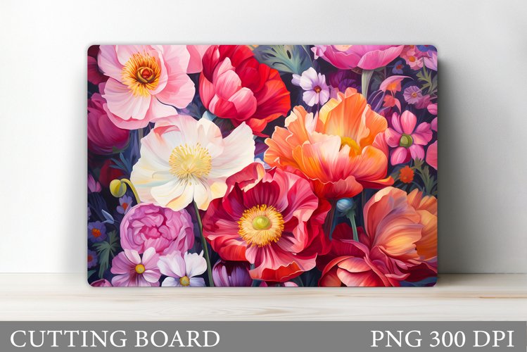 Flowers Cutting Board. Kitchen Cutting Board Sublimation