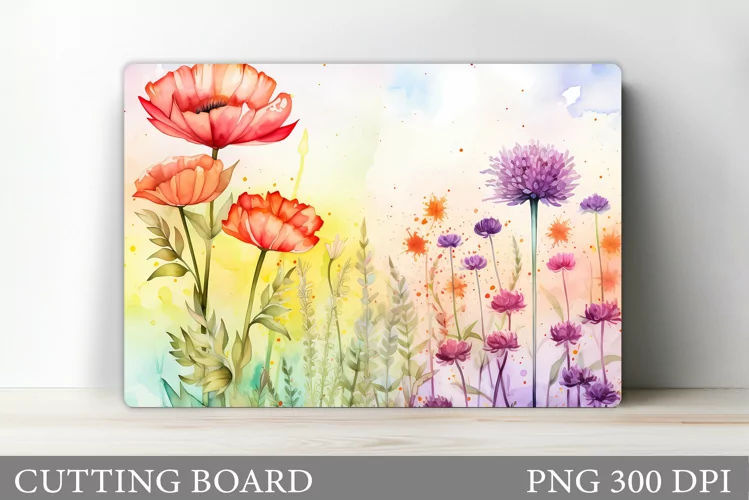 Wildflowers Cutting Board. Kitchen Cutting Board Design