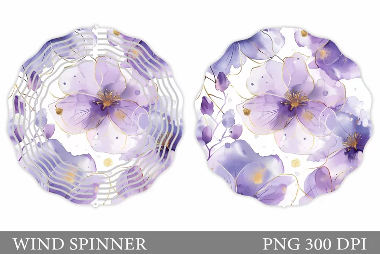 Flowers Wind Spinner Design. Flowers Spinner Sublimation