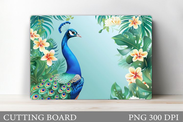 Peacock Cutting Board. Flowers Cutting Board Design