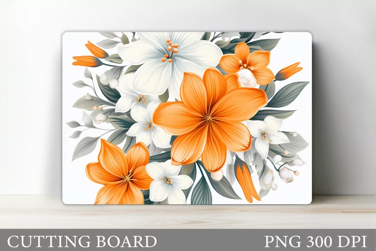 Flowers Cutting Board. Floral Cutting Board Design