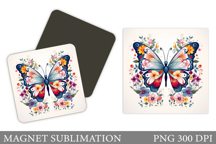 Butterfly Magnet Design. Butterfly Magnet Sublimation example image 1