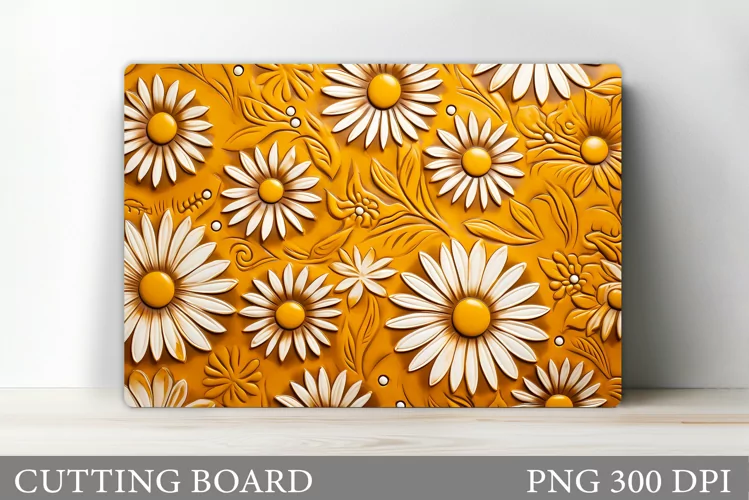 Flowers Cutting Board Design. Daisy Kitchen Cutting Board