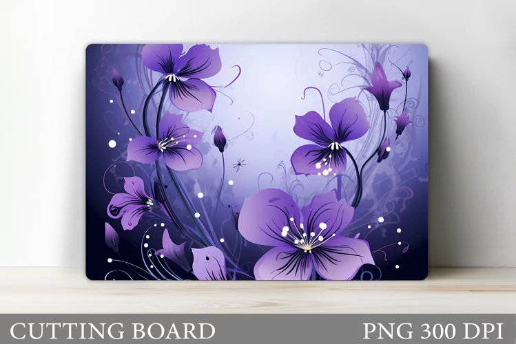 Flowers Cutting Board. Kitchen Cutting Board Sublimation