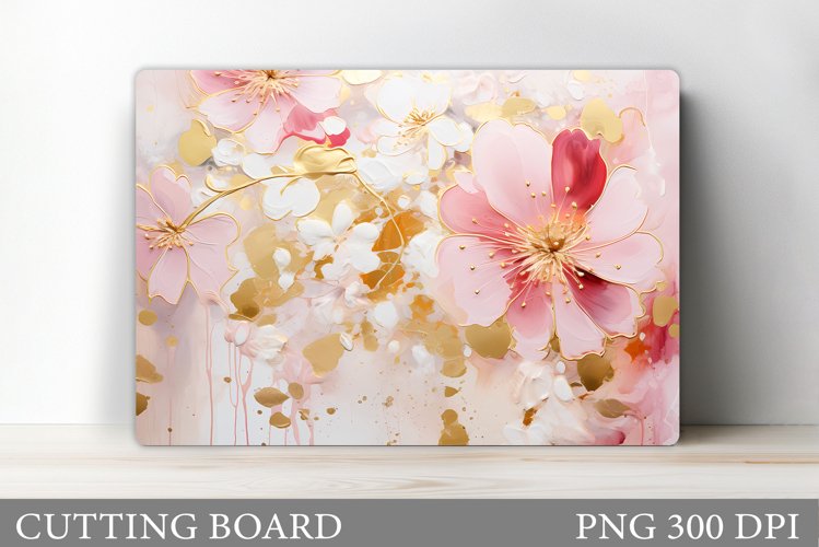 Flowers Cutting Board Design. Flowers Kitchen Cutting Board example image 1