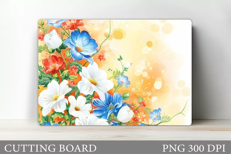 Flowers Cutting Board Design. Flowers Kitchen Cutting Board