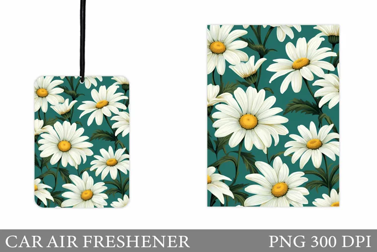 Daisy Flowers Car Air Freshener. Floral Car Air Freshener