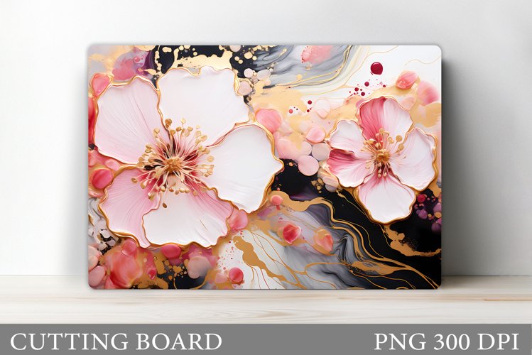 Flowers Cutting Board. Floral Cutting Board Design example image 1